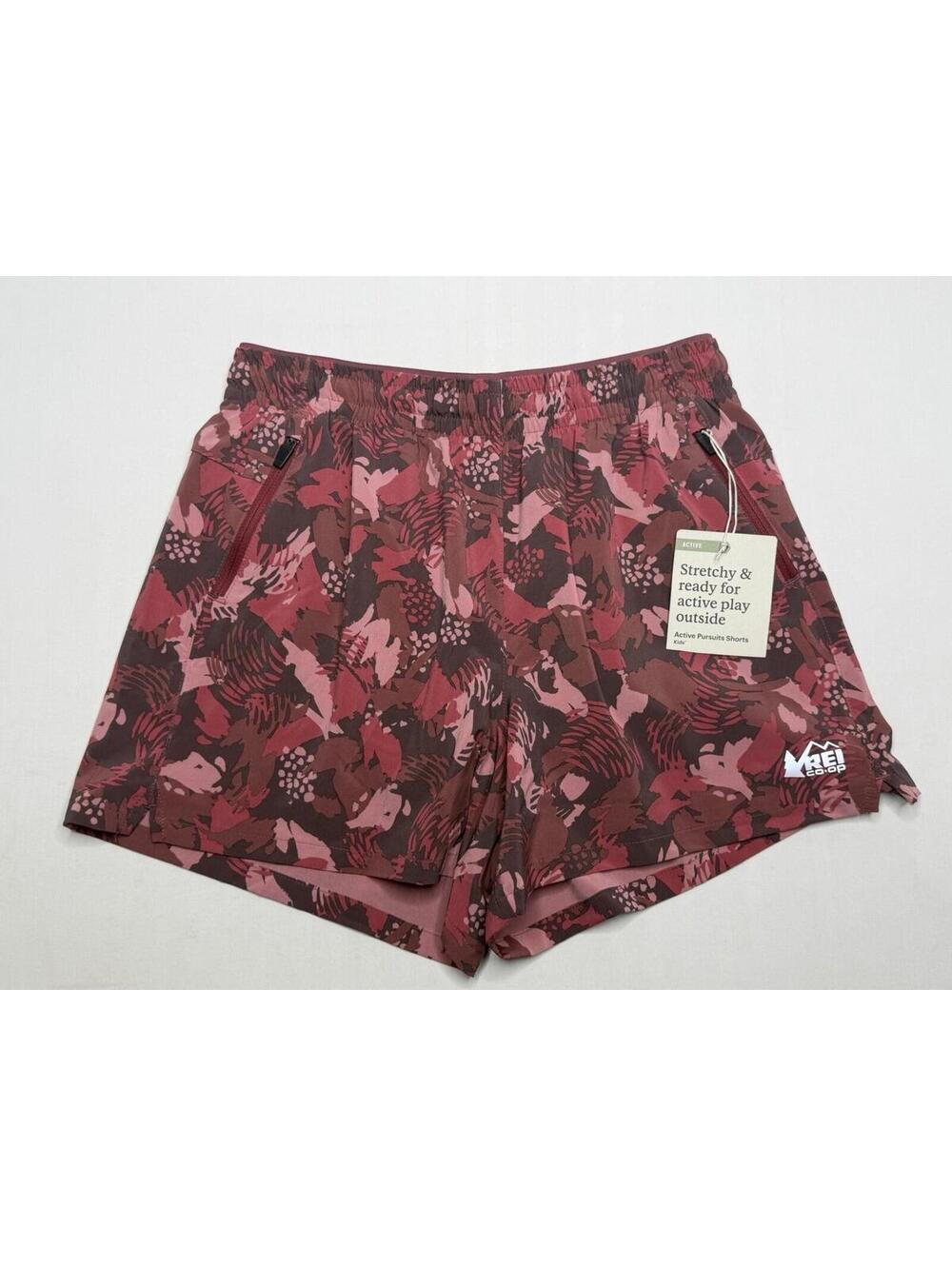 New REI Kids's LG Mauve Shadow Active Pursuits Shorts UPF 50+ Running